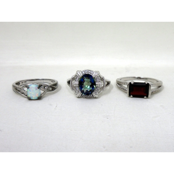 3 New Sterling Silver Rings by Avon - All Size 9