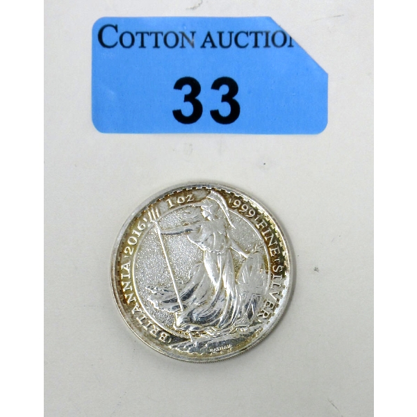 1 Oz .999 Silver 2021 Britannia Coin 