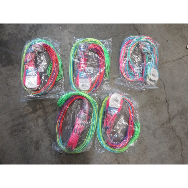 5 Sets of 10 New Neon 10' USB to Micro Cables