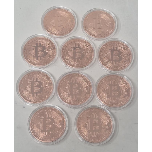 10 x Copper Bitcoin Rounds