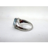 Image 3 : 2.85 CT Blue Topaz & Diamond Dinner Ring