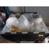Image 1 : Tote of Assorted Glassware - Some Milk Glass