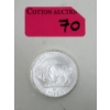 Image 1 : 1 Oz .999 Silver Indigenous/Buffalo Round 