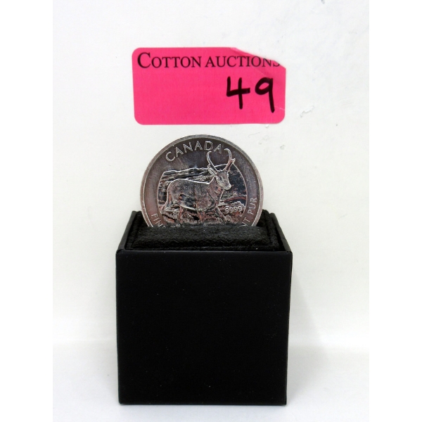 1 Oz .9999 Silver 2013 Antelope Coin 