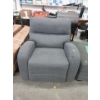 Image 1 : Grey Fabric Upholstered Manual Rocking Recliner