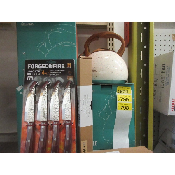 New Metal Tea Kettles, Cheese Knife & Knife Set