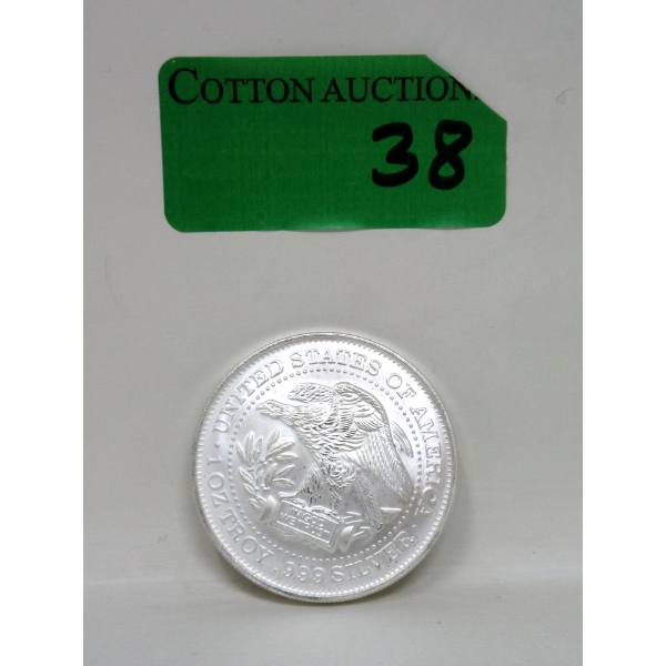 1 Oz .999 Silver Eagle/Silver Trade Unit Round 
