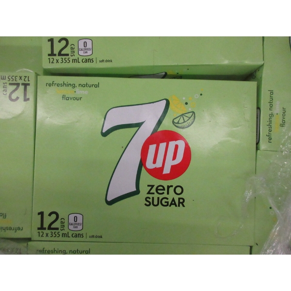 6 Cases of 7-Up Zero Sugar Canned Lemon Lime Soda