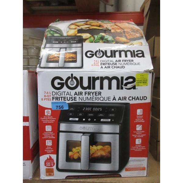Gourmia 7.6 L Digital Air Fryer - Customer Return