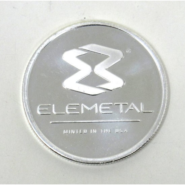 1 Oz .999 Silver Elemetal Round 