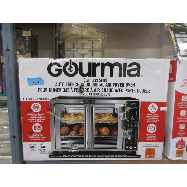 Gourmia French Door Digital Air Fryer - Fits 12" Pizza