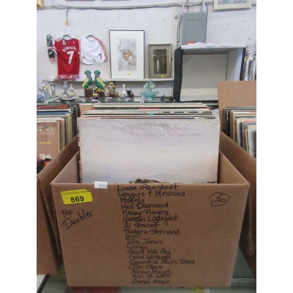 50 Vintage Vinyl LP Records - Most are 1960s & 70s