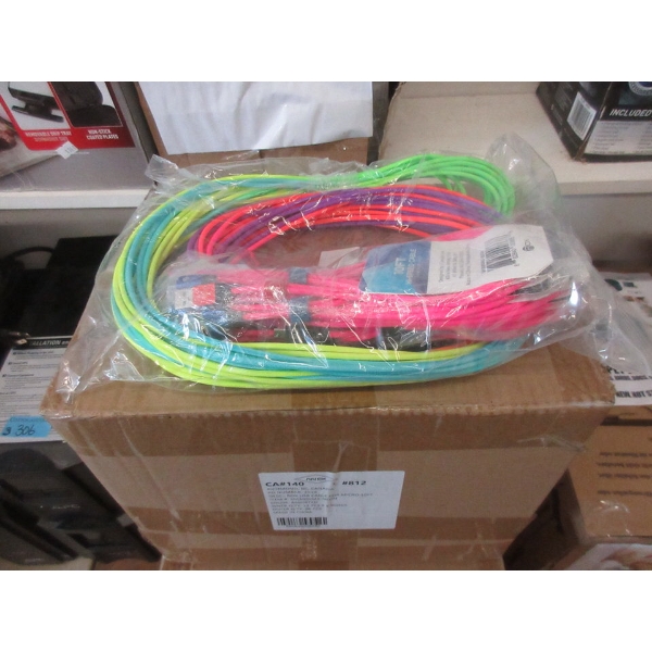 2 Cases of 96 New 10' Neon High-Speed Micro Cables