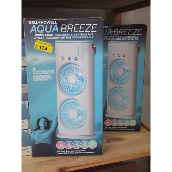 2 Bell & Howell Aqua Breeze Misting Fans