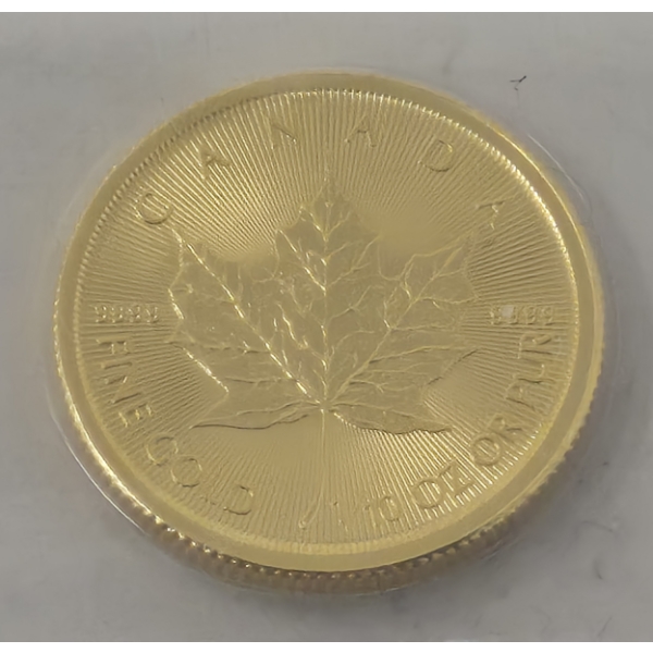 1/10 Oz .9999 Fine Gold 2017 Canada Maple Leaf Coin 