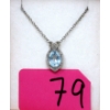 Image 1 : 2.5 CT Blue Topaz & Diamond Pendant