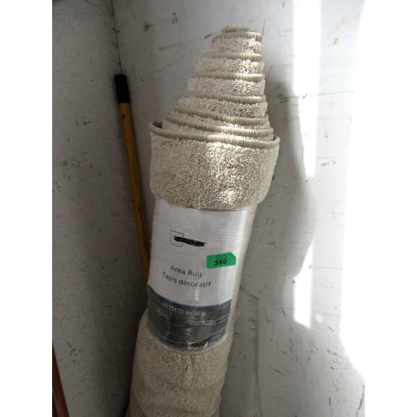 6' x 8'  Beige Low Pile Area Carpet 