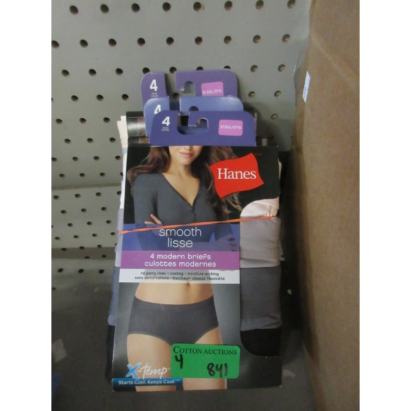 4 New Packs of 4 Women's Hanes Smooth Panties - 2XL