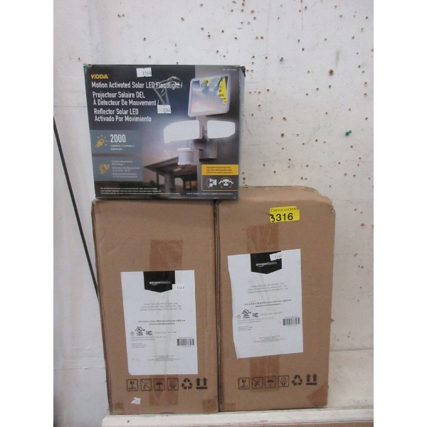 KODA Solar Floodlight & 2 New Table Lamps