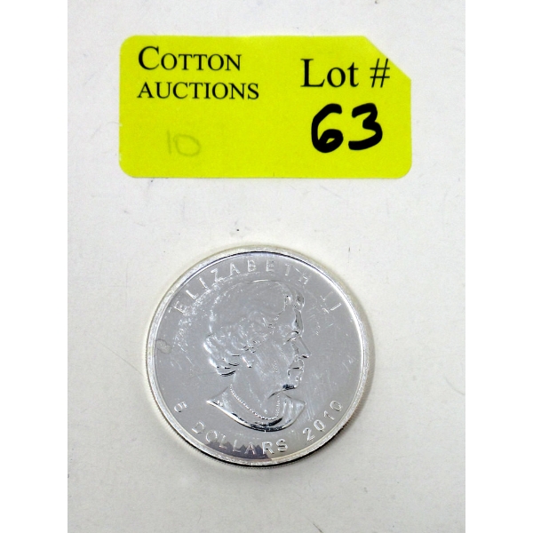 1 Oz .9999 Silver 2010 Maple Leaf Coin 