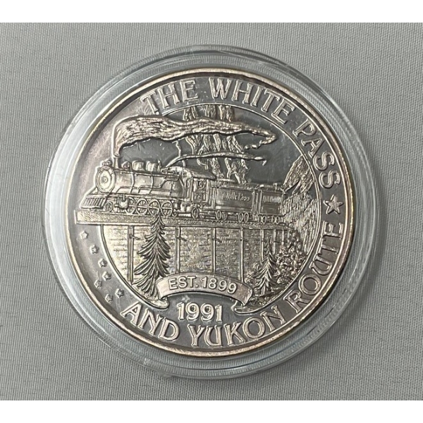 1 Oz .999 Silver Port of Call Skagway Alaska Round 