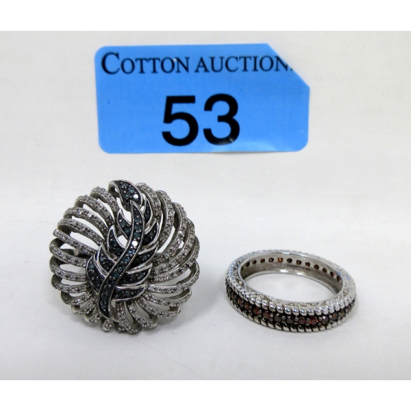 2 x Sterling Silver Estate Rings 