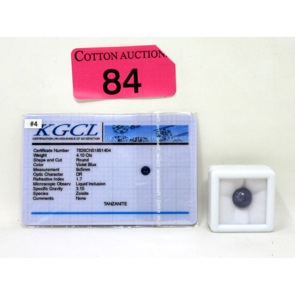 4.10 CT Round Tanzanite Gemstone