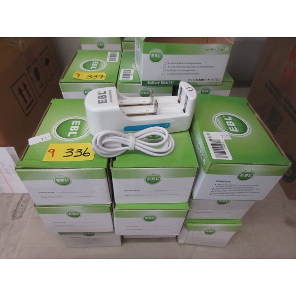 9 New EBL Li-ion Universal Battery Chargers 