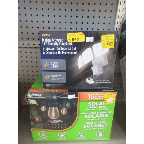 KODA Floodlight & Sunforce LED Light Spring