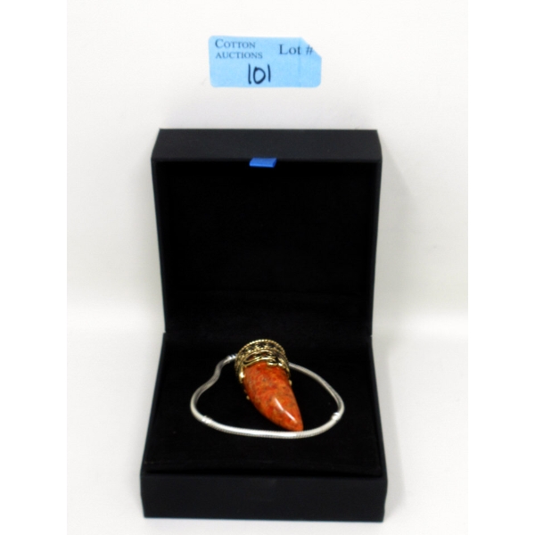 Custom Made 40 CT Gemstone Pendant & Pandora Charm Bracelet