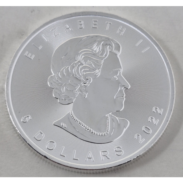 1 Oz .9999 Silver 2022 Canada Maple Leaf Coin 