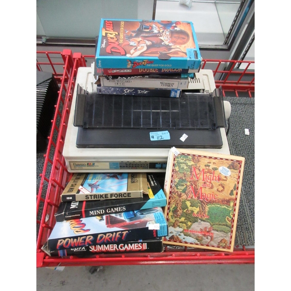 Vintage Raven Hush Printer & 10 PC Games