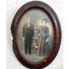 Image 1 : Antique Hand Tinted Photo in Oval Frame