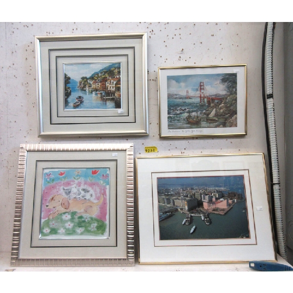 4 Assorted Framed Prints