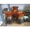 Image 1 : 3 Assorted New Glazed Pottery Vases