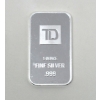 Image 1 : 1 Oz .999 Silver TD Bank Investor Bar 