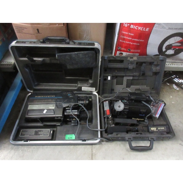 2 Vintage Handheld Video Recorders in Cases