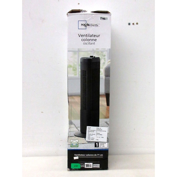 28  Oscillating Tower Fan in Box