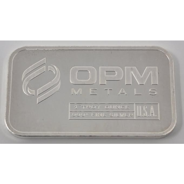 1 Oz .999+ Silver OPM Metals Bar 