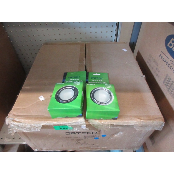 Case of 100 New Ortech LED Puck Lights