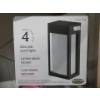 Image 1 : Pack of 4 Solar Post Accent Lights - Black Finish
