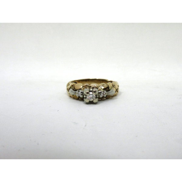14 KT White & Yellow Gold Diamond Ring