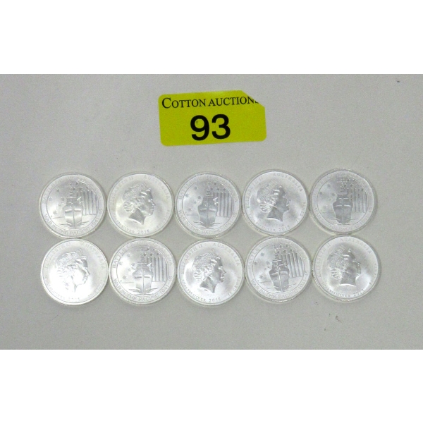 10 x 1/2 Oz .999 Silver 2015 Battle of the Coral Sea Coins 