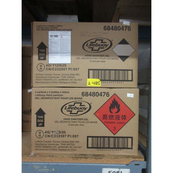 2 Cases of Life Buoy Pump Bottle Hand Sanitizer Gel