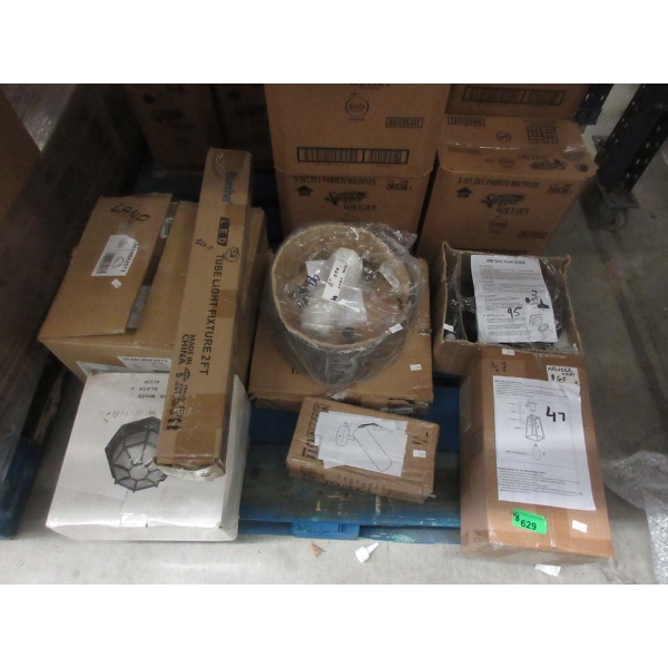 8 Assorted Light Fixtures - Customer Returns - As Is