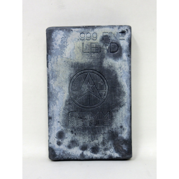1 Pound .999 Lead Grimm Metals Bar 