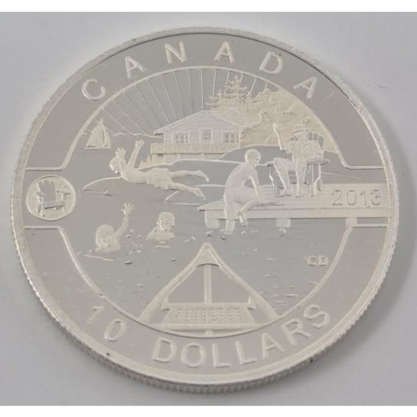 1/2 Oz .9999 Silver Canada Summertime Coin 