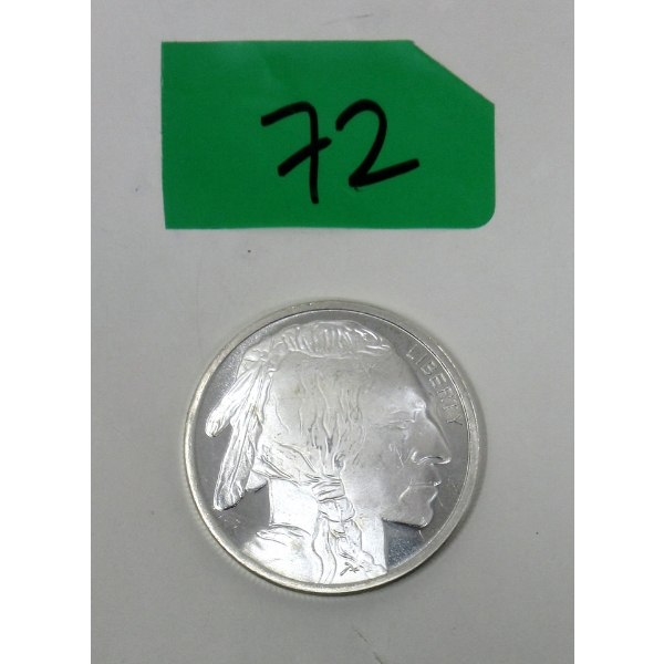 1 Oz .999 Silver Indigenous/Buffalo Round 