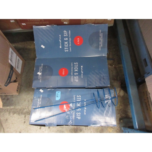 3 Boxes of Stick & Sip Lawn Beverage Holders