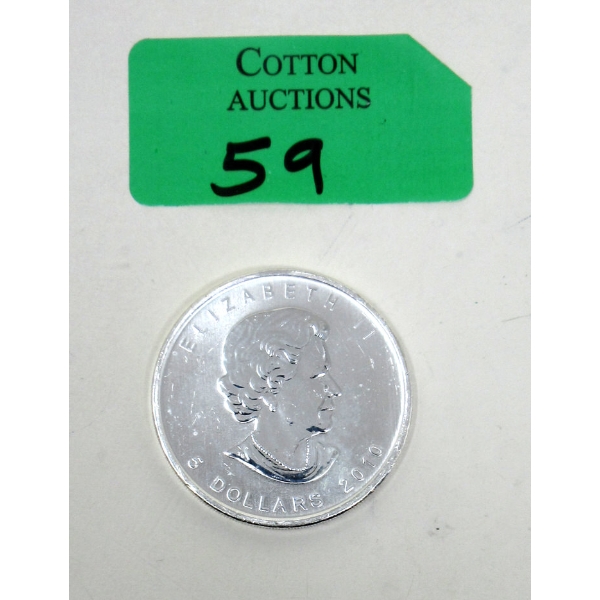 1 Oz .9999 Silver 2010 Canada Maple Leaf Coin 